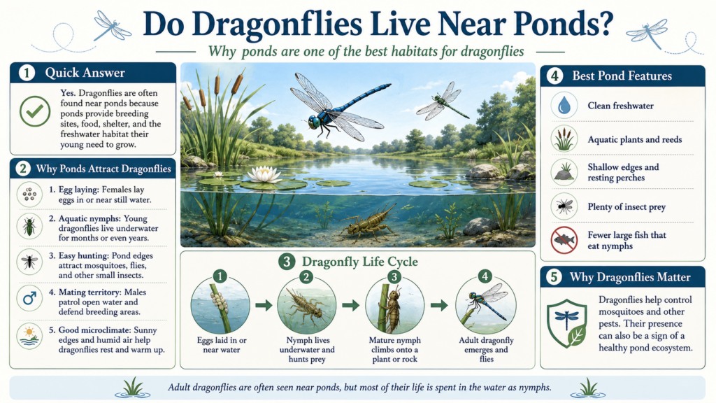 Do Dragonflies Live Near Ponds Why They Love Water