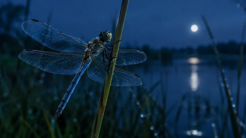 do dragonflies sleep at night where they rest