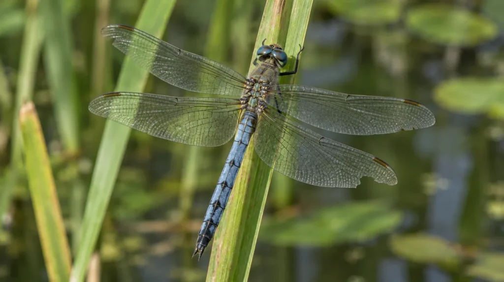 dragonfly with a damaged wing
