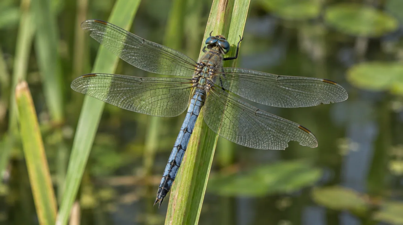 dragonfly with a damaged wing